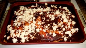 Pre-cooked, before the cheese became all gooey and melty.